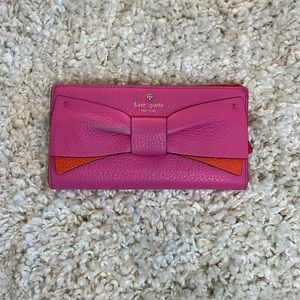 Pink and Hot Orange Kate Spade Bi-fold Wallet!!